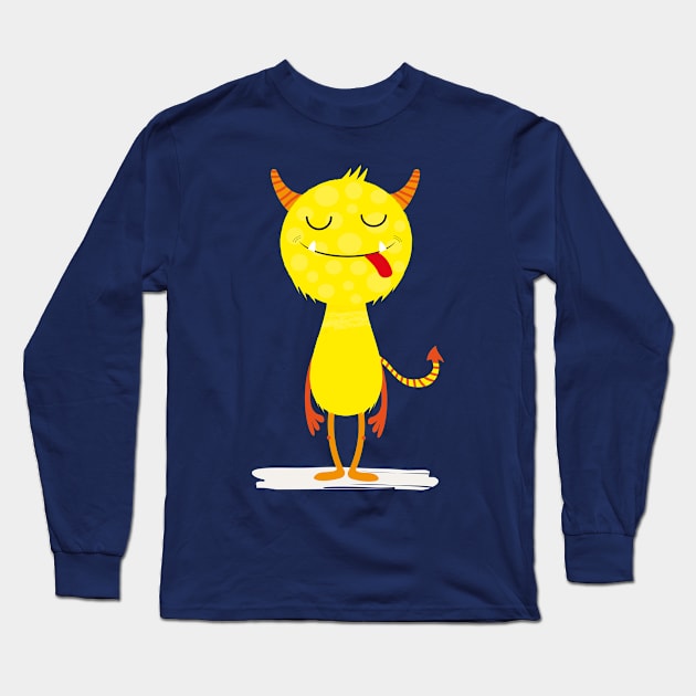 Happy little monster 1 Long Sleeve T-Shirt by grafart